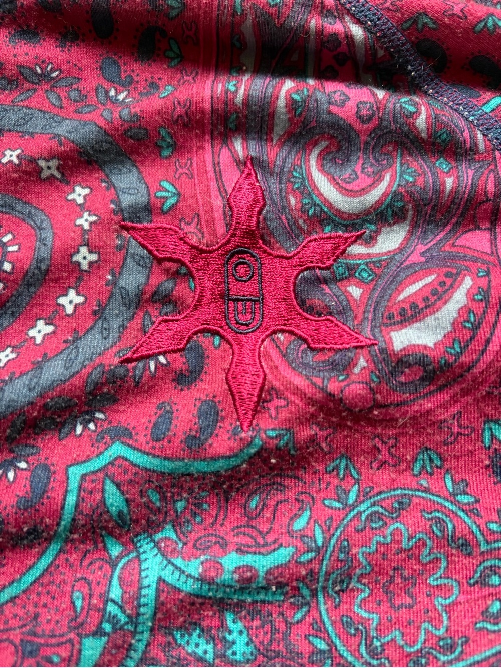 Airblaster Classic Women's Classic Ninja Suit Raspberry Teal Paisley Print - Picture 12 of 16
